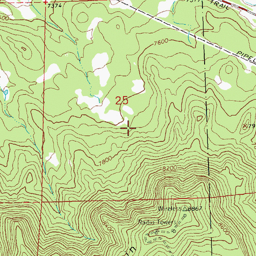 Topographic Map of West Mancos River Placers, CO