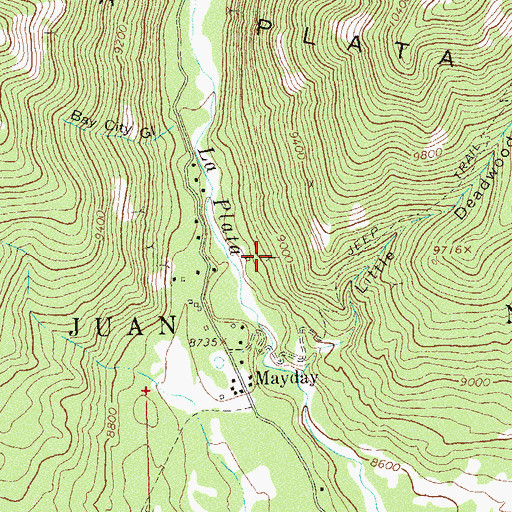 Topographic Map of Idaho Mine, CO