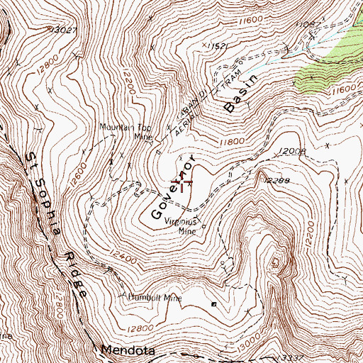 Topographic Map of Terrible Mine, CO