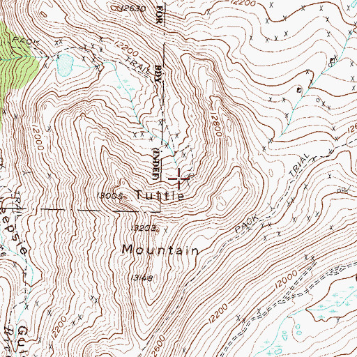 Topographic Map of Tempest Mine, CO