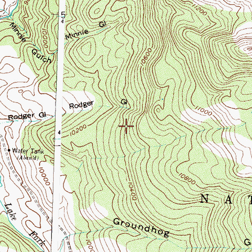 Topographic Map of Pike County Mine, CO