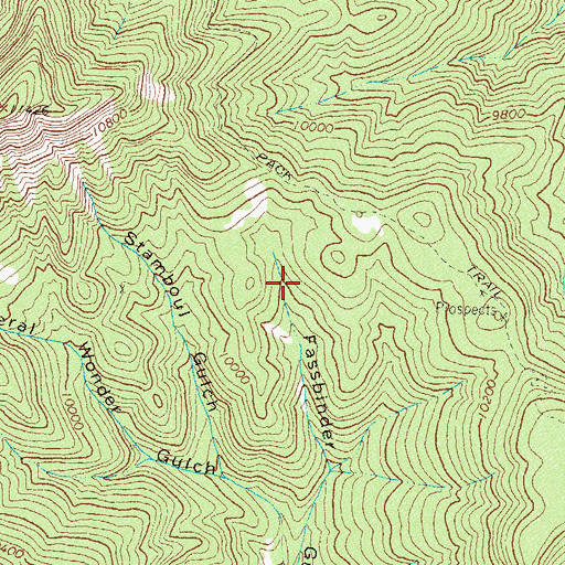 Topographic Map of Mineral Wonder Mine, CO
