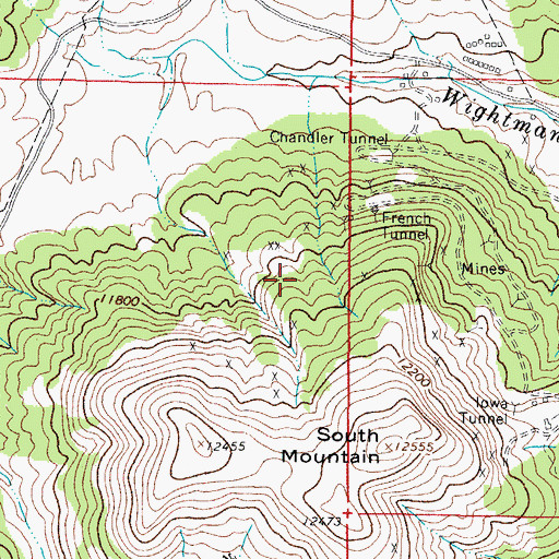 Topographic Map of Bowen Placer, CO