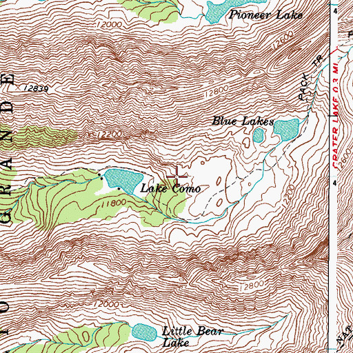 Topographic Map of Blanca Mine, CO