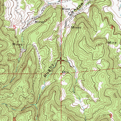 Topographic Map of Kenneth Mine, CO