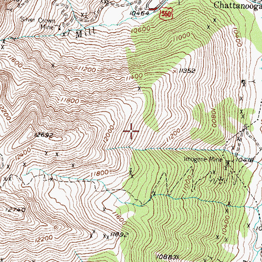 Topographic Map of Chattanooga Hot Spring, CO