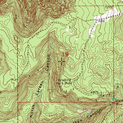 Topographic Map of Tenderfoot Group Mine, CO