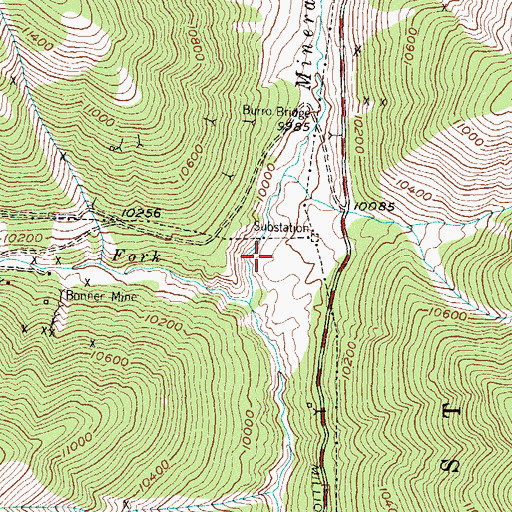 Topographic Map of Mountain View Claims, CO