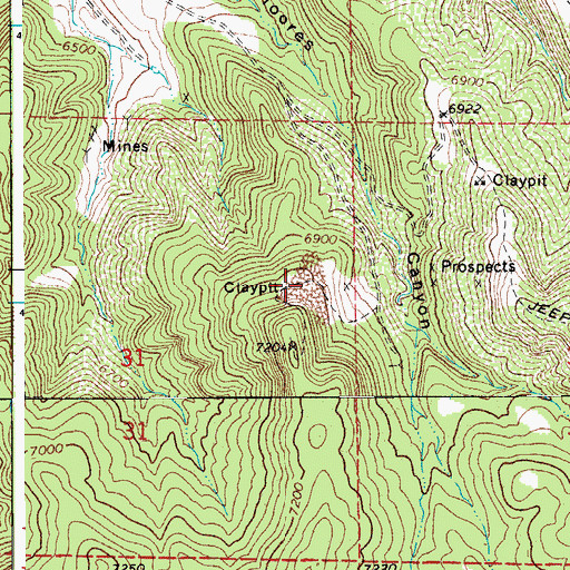 Topographic Map of Welte Pit, CO