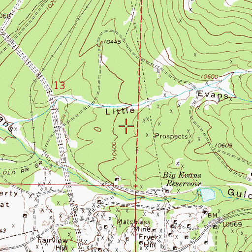 Topographic Map of Cady Mine, CO