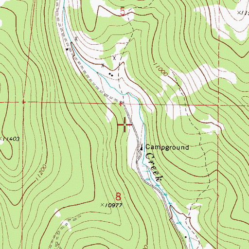 Topographic Map of Dunkin Mine, CO