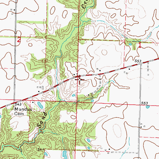 Topographic Map of Case School (historical), IL