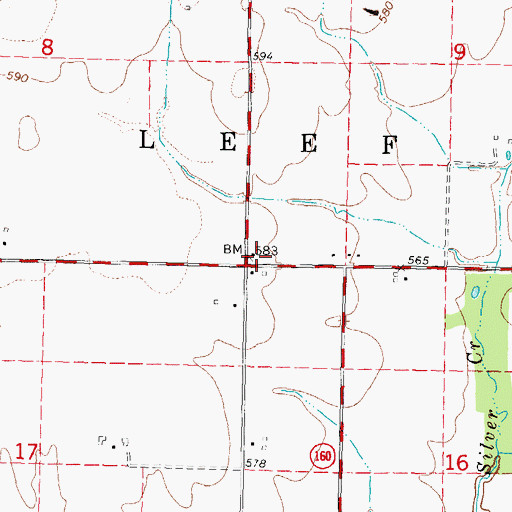 Topographic Map of Rockwell School (historical), IL