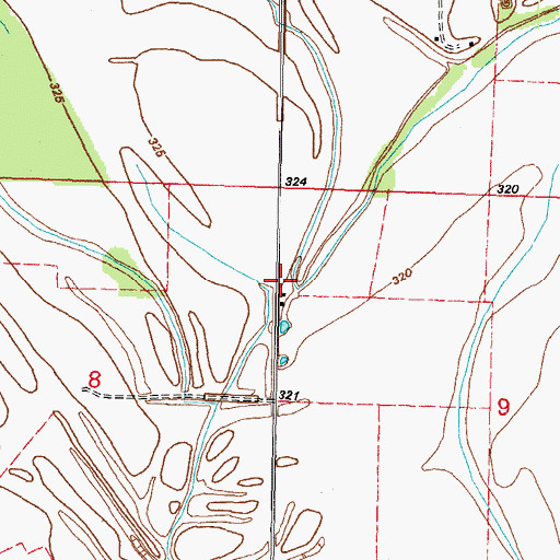 Topographic Map of Central Bend School (historical), IL