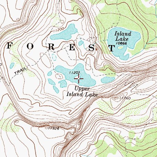 Topographic Map of Upper Island Lake, CO