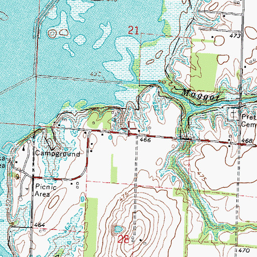 Topographic Map of West Chapel School (historical), IL