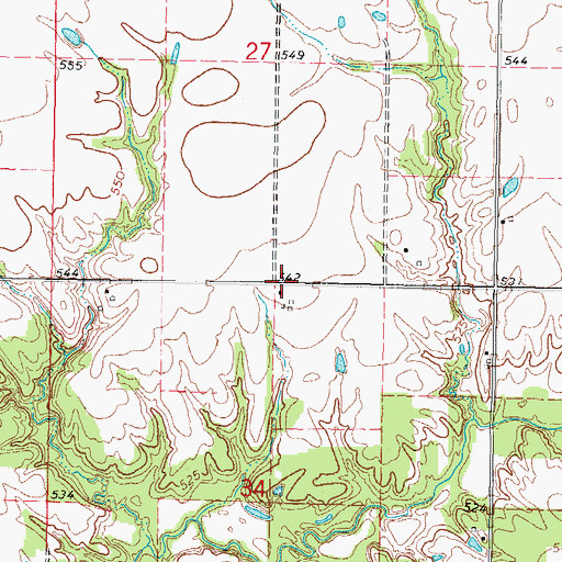 Topographic Map of Kagy School (historical), IL