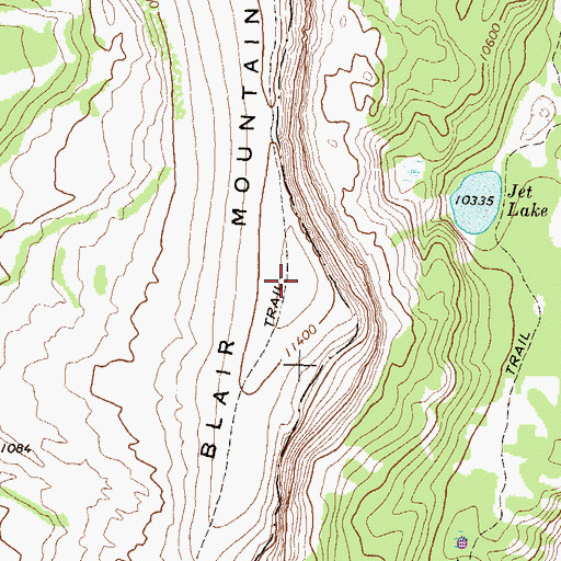 Topographic Map of Blair Mountain, CO
