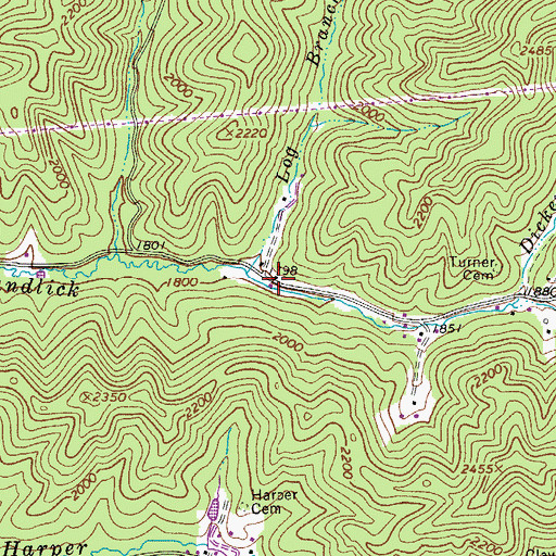 Topographic Map of Turners School (historical), WV