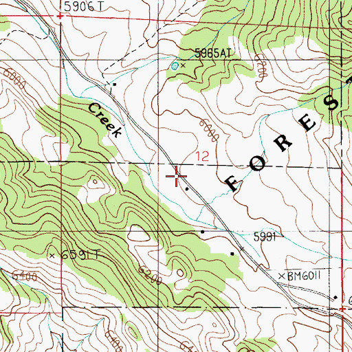 Topographic Map of Cold Spring (historical), MT