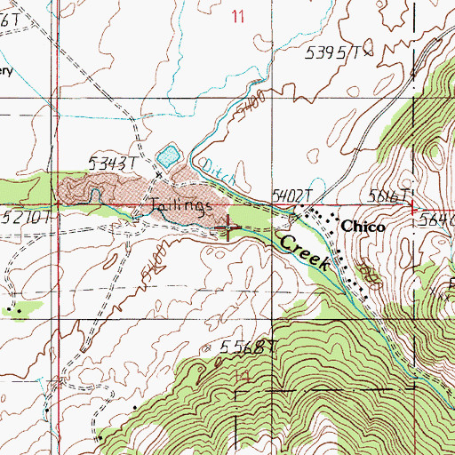 Topographic Map of Yellowstone City (historical), MT