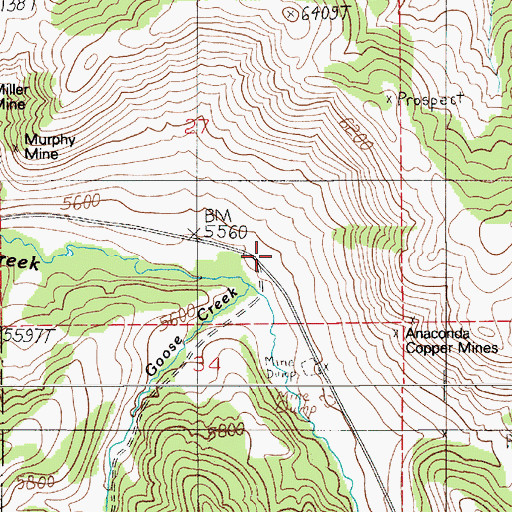 Topographic Map of Storrs (historical), MT