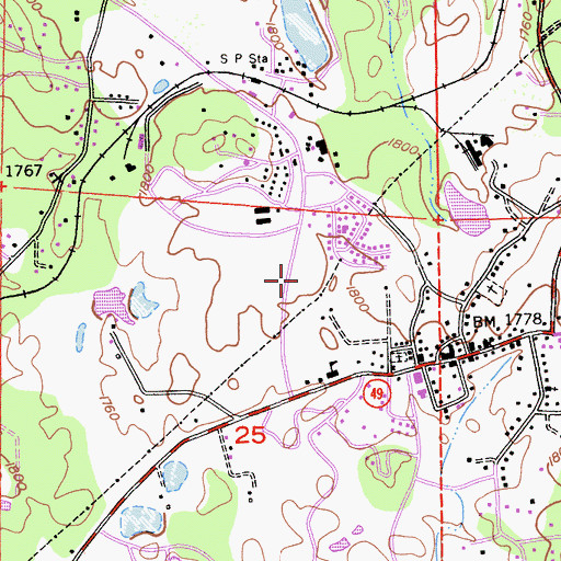 Topographic Map of Placerville Christian School, CA