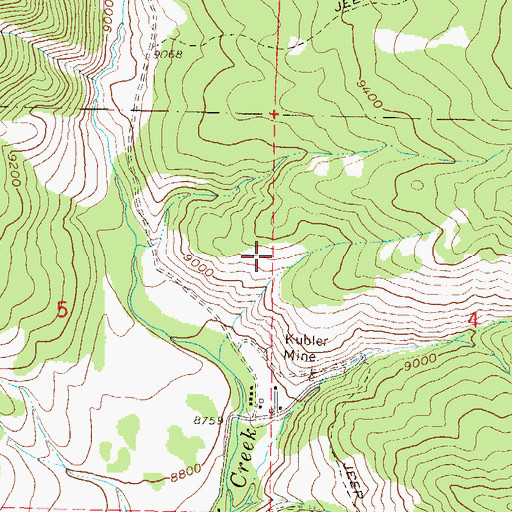 Topographic Map of Richardson Mine, CO