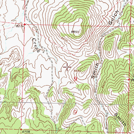 Topographic Map of Iron Hills Manganese District Mine, CO