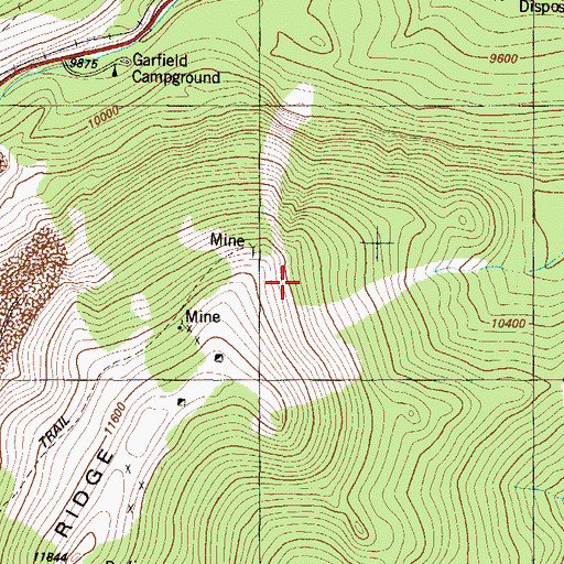 Topographic Map of April Fool Mine, CO