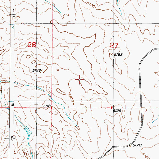Topographic Map of Utah Mine, WY