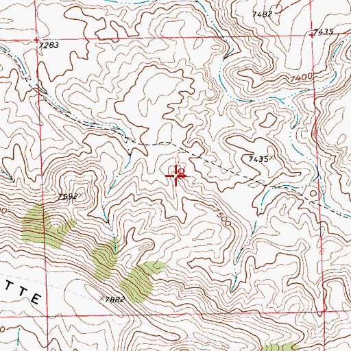 Topographic Map of Pacific Butte Area Mine, WY