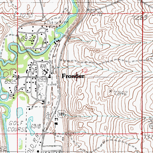 Topographic Map of Kemmerer Number One Mine, WY