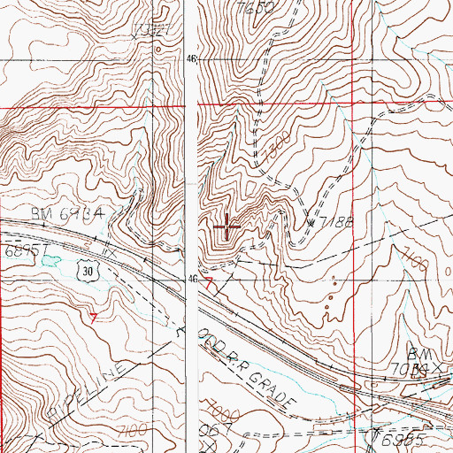 Topographic Map of New Twin Creek Mine, WY