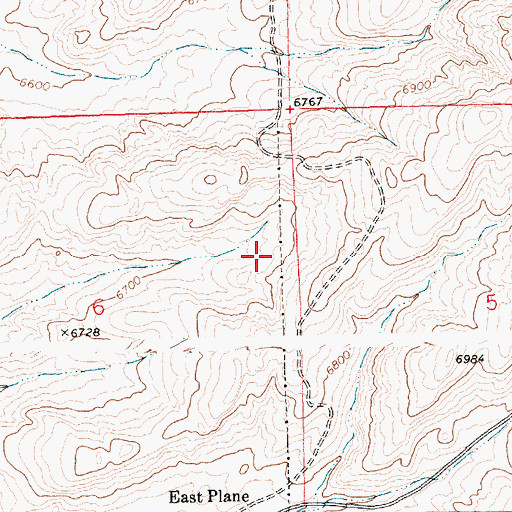 Topographic Map of Reliance Pit Number Three, WY
