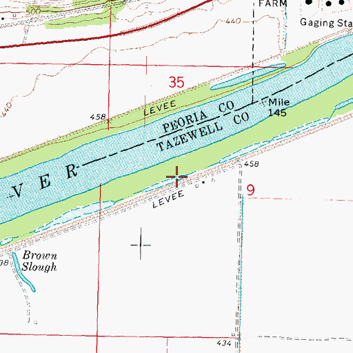 Topographic Map of Ferry Lake Slough, IL