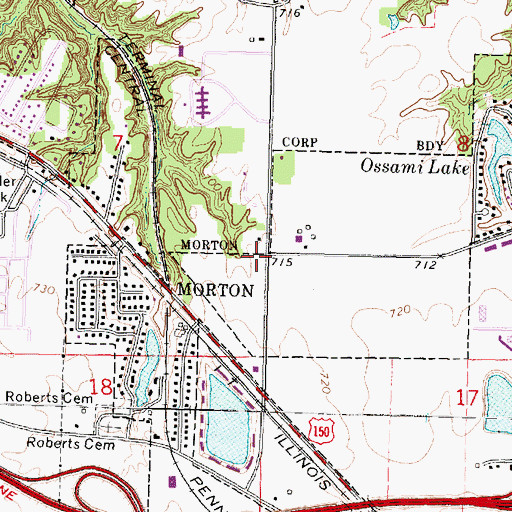 Topographic Map of May School (historical), IL