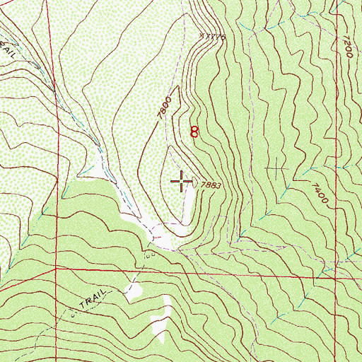 Topographic Map of Flatiron Mesa, CO