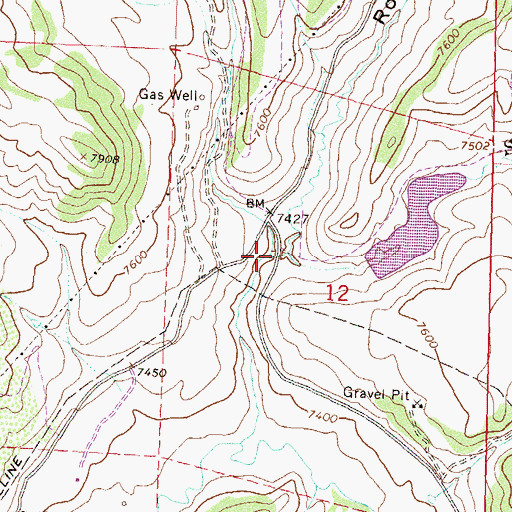 Topographic Map of Cheney Creek, CO