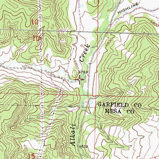 Topographic Map of Reservoir Gulch, CO