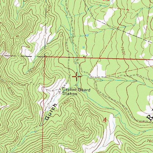 Topographic Map of Mosquito Creek, CO