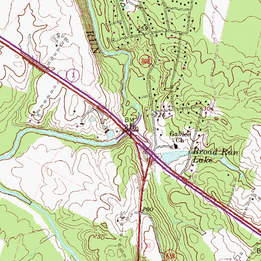 Topographic Map of Broad Run Bridge, VA