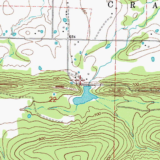 Topographic Map of Fourche Maline Creek Site 8 Dam, OK