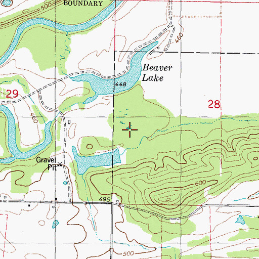 Topographic Map of Oknoname 079002 Dam, OK