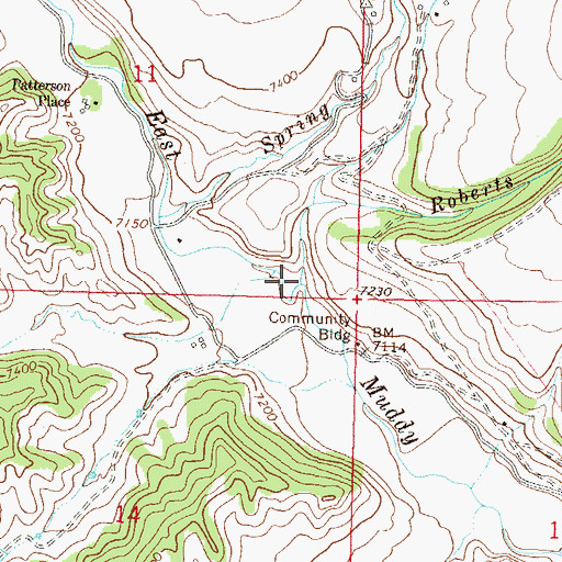 Topographic Map of Roberts Creek, CO