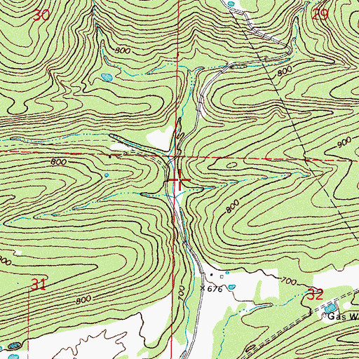 Topographic Map of Boiling Springs Site 1 Dam, OK