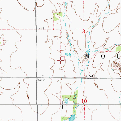 Topographic Map of Oknoname 375004 Reservoir, OK