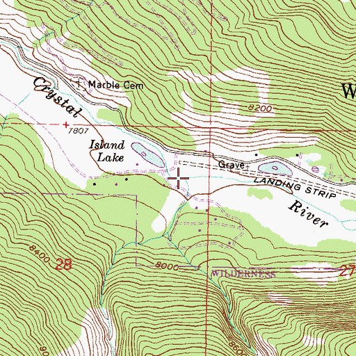 Topographic Map of Milton Creek, CO