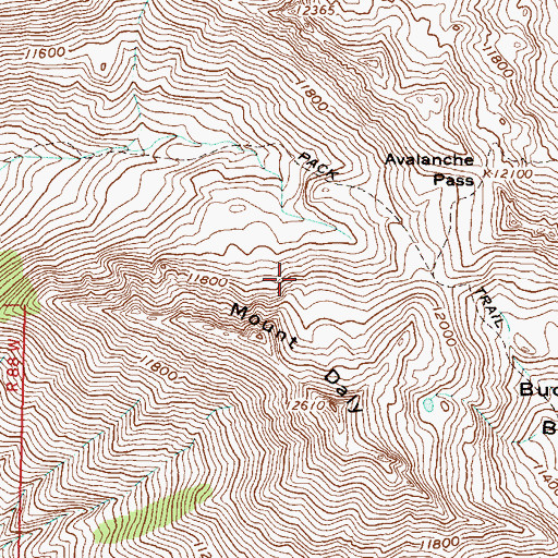 Topographic Map of Mount Daly, CO