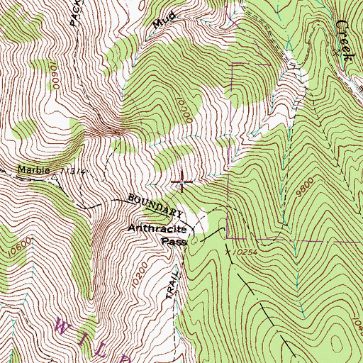Topographic Map of Anthracite Pass, CO
